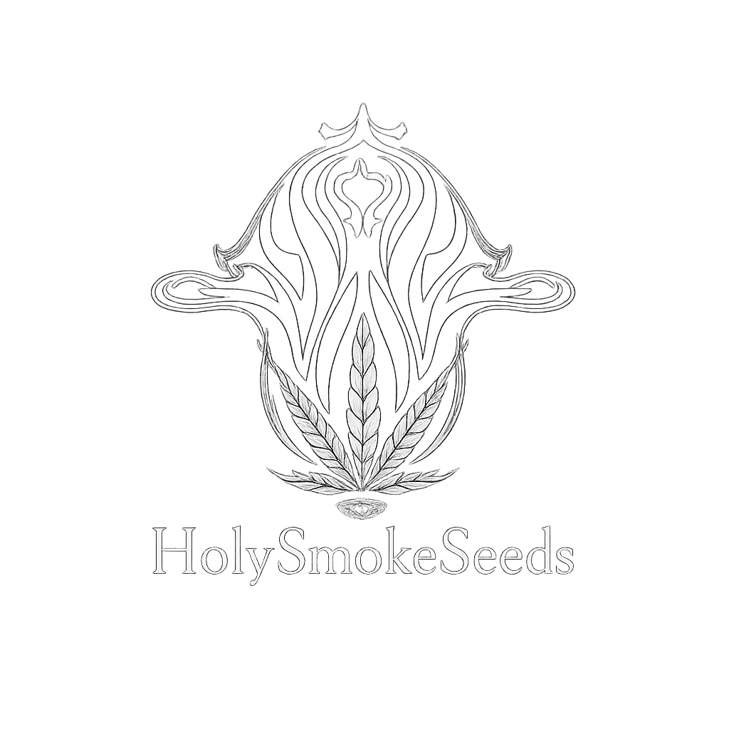 the logo of holy smoke seeds, a breeder company of cannabis