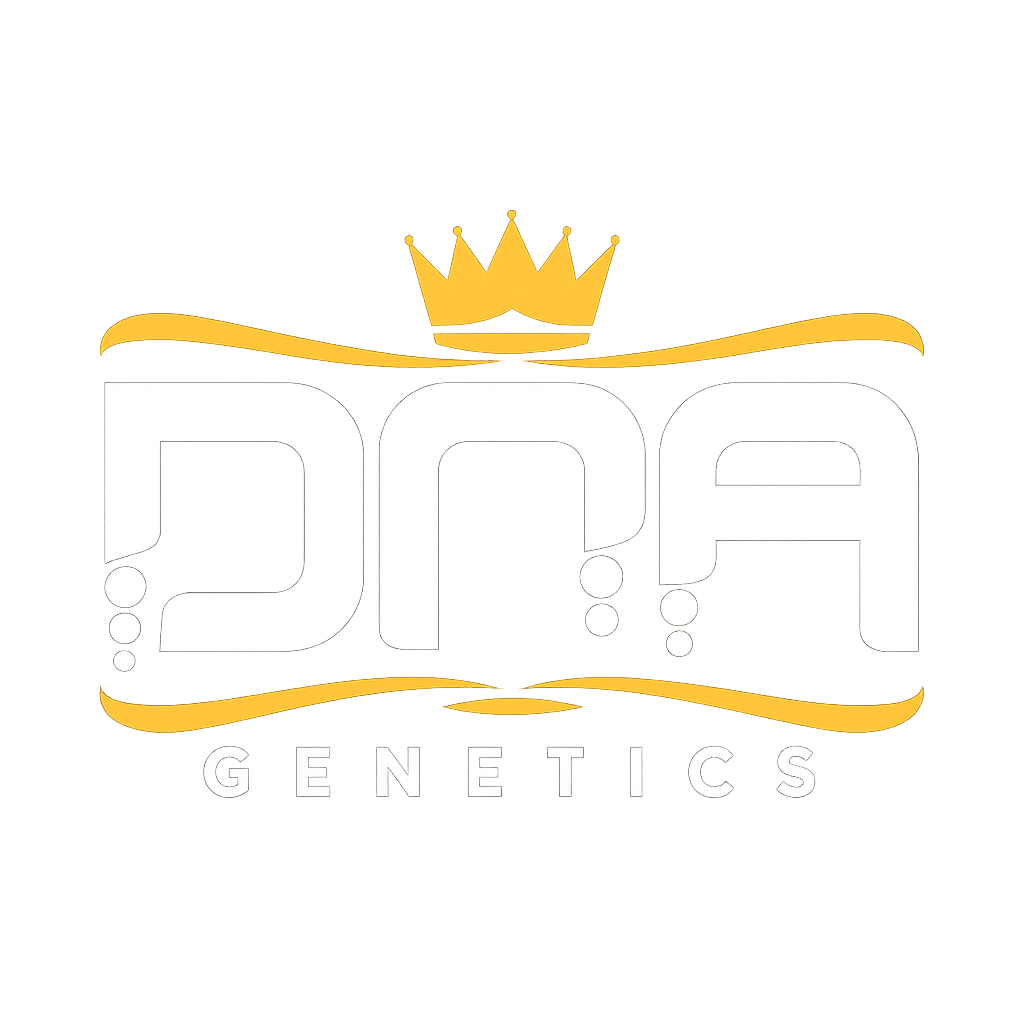 the logo of the cannabis breeder, DNA Genetics