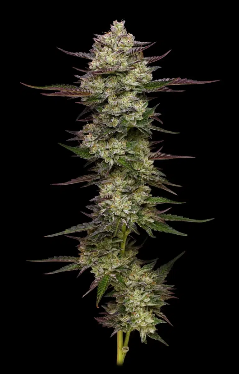 “Glazed doughnut-aroma cannabis buds—purple and green dense frosty colas with rich vanilla, cinnamon and sweet dough notes.”